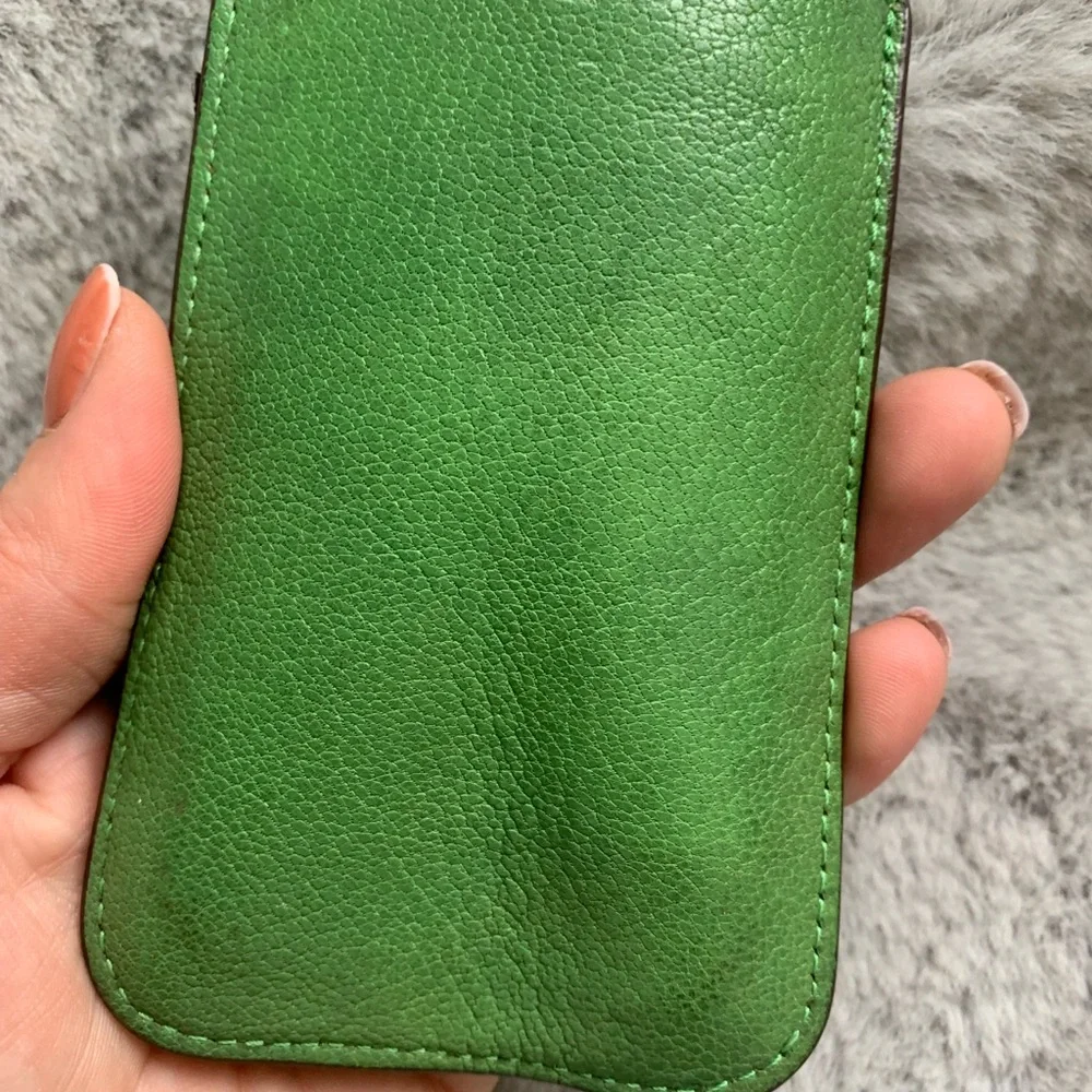 Mulberry Leather Phone case , fits iPhone 4/5 , business cards / cards - Picture 3 of 6